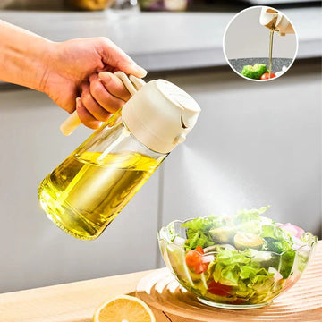 Kitchen Glass Oil Sprayer Bottle – 2 in 1 Olive Oil Dispenser